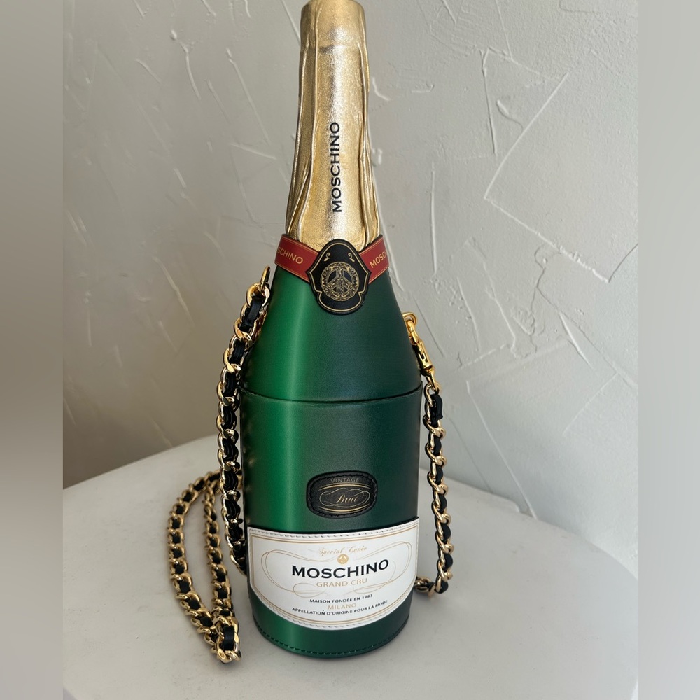 Moschino Champagne Bag Moschino Italy Trompe l'oeil - Picture 1 of 8